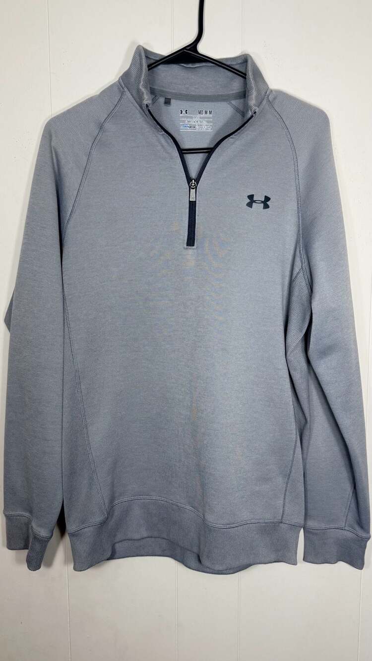Under Armour Coldgear Storm 1 1/2 Zip Pullover Size MD Gray